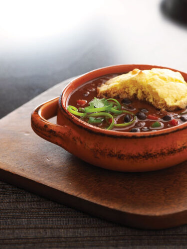 Black Bean Chili Recipe with Cornbread